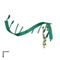 PDB entry 274d coloured by chain, top view.