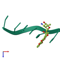 PDB entry 276d coloured by chain, top view.