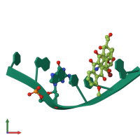 PDB entry 278d coloured by chain, front view.