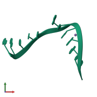 PDB entry 283d coloured by chain, front view.