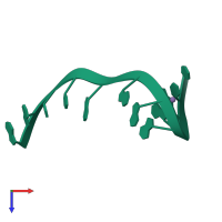 PDB entry 283d coloured by chain, top view.