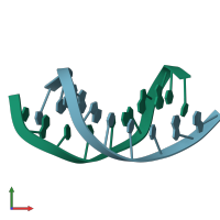 PDB entry 286d coloured by chain, front view.