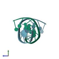 PDB entry 286d coloured by chain, side view.