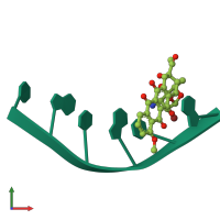 PDB entry 288d coloured by chain, front view.