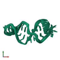 PDB entry 28sp coloured by chain, ensemble of 7 models, front view.
