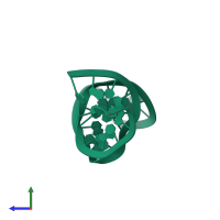 PDB entry 28sr coloured by chain, side view.