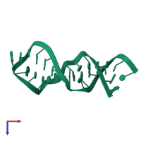 PDB entry 28sr coloured by chain, top view.