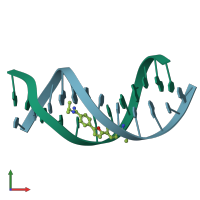 PDB entry 298d coloured by chain, front view.