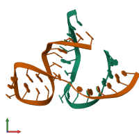 PDB entry 299d coloured by chain, front view.