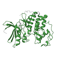 The deposited structure of PDB entry 2a0c contains 1 copy of Pfam domain PF00069 (Protein kinase domain) in Cyclin-dependent kinase 2. Showing 1 copy in chain A [auth X].