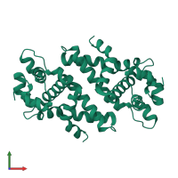 Ribonuclease 3 in PDB entry 2a11, assembly 1, front view.