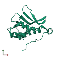 PDB entry 2a1v coloured by chain, front view.