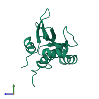 PDB entry 2a1v coloured by chain, side view.