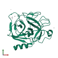 Trypsin in PDB entry 2a31, assembly 1, front view.