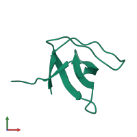 Monomeric assembly 1 of PDB entry 2a37 coloured by chemically distinct molecules, front view.
