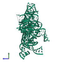 PDB entry 2a64 coloured by chain, side view.