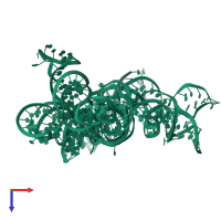 PDB entry 2a64 coloured by chain, top view.