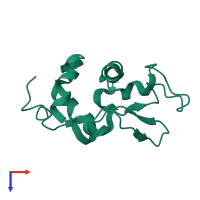 PDB entry 2a6u coloured by chain, top view.