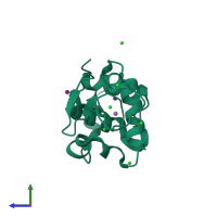 PDB entry 2a7d coloured by chain, side view.