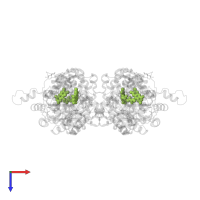 FLAVIN MONONUCLEOTIDE in PDB entry 2a7p, assembly 1, top view.