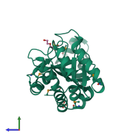 PDB entry 2a8e coloured by chain, side view.