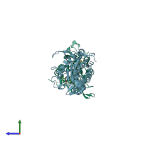 PDB entry 2a8h coloured by chain, side view.