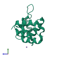 PDB entry 2a9i coloured by chain, side view.