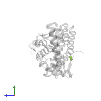 octyl beta-D-glucopyranoside in PDB entry 2aa2, assembly 1, side view.