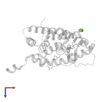 octyl beta-D-glucopyranoside in PDB entry 2aa2, assembly 1, top view.