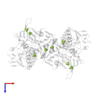 PHOSPHATE ION in PDB entry 2aaq, assembly 1, top view.