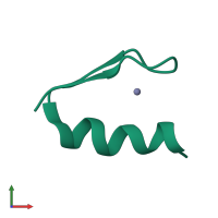 PDB entry 2ab3 coloured by chain, front view.