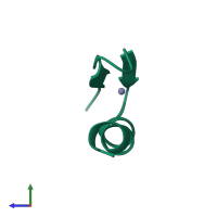 PDB entry 2ab3 coloured by chain, side view.