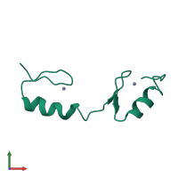Monomeric assembly 1 of PDB entry 2adr coloured by chemically distinct molecules, front view.