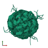 PDB entry 2afd coloured by chain, ensemble of 20 models, front view.