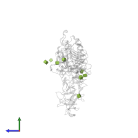2-acetamido-2-deoxy-beta-D-glucopyranose in PDB entry 2ahx, assembly 2, side view.