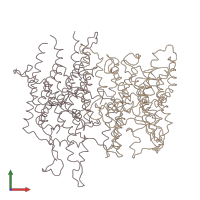 PDB entry 2akh coloured by chain, front view.