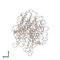 PDB entry 2akh coloured by chain, side view.