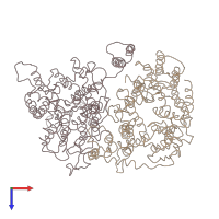 PDB entry 2akh coloured by chain, top view.