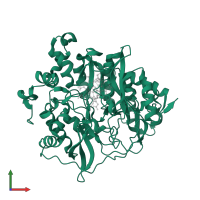 Ferredoxin--nitrite reductase, chloroplastic in PDB entry 2akj, assembly 1, front view.