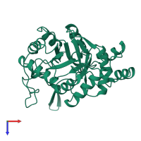 PDB entry 2alr coloured by chain, top view.