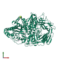 PDB entry 2alw coloured by chain, front view.