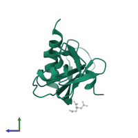 Angiogenin in PDB entry 2ang, assembly 1, side view.