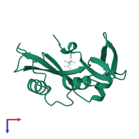 Angiogenin in PDB entry 2ang, assembly 1, top view.