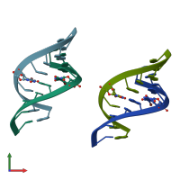 PDB entry 2ao5 coloured by chain, front view.