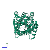 Histamine N-methyltransferase in PDB entry 2aow, assembly 1, side view.