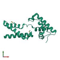 PDB entry 2apl coloured by chain, front view.