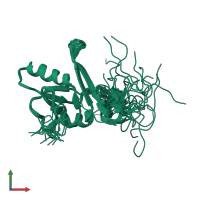 PDB entry 2apn coloured by chain, ensemble of 20 models, front view.