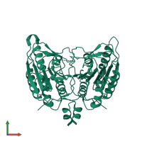 Caspase-9 subunit p35 in PDB entry 2ar9, assembly 1, front view.
