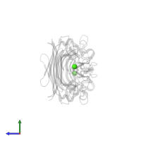 CALCIUM ION in PDB entry 2arb, assembly 1, side view.
