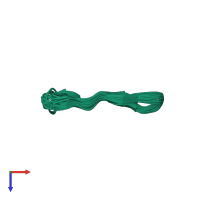 PDB entry 2atg coloured by chain, ensemble of 20 models, top view.
